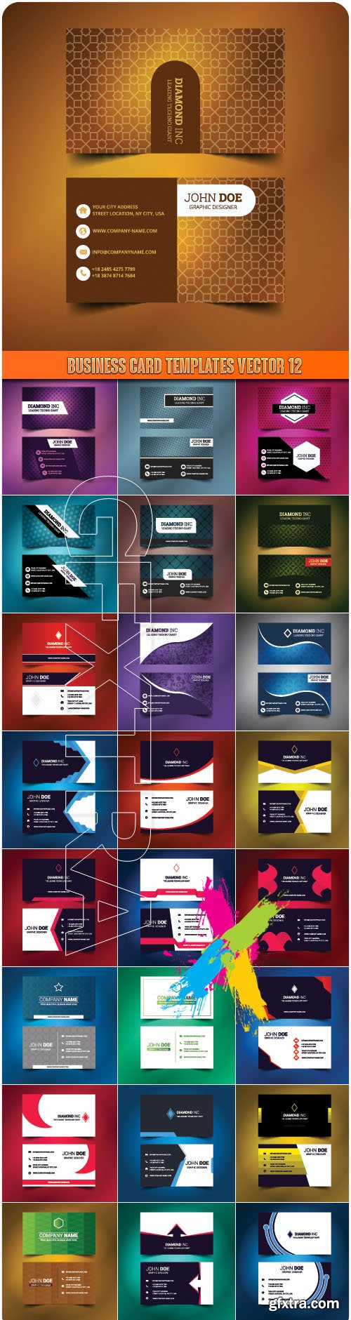 Business Card Templates vector 12