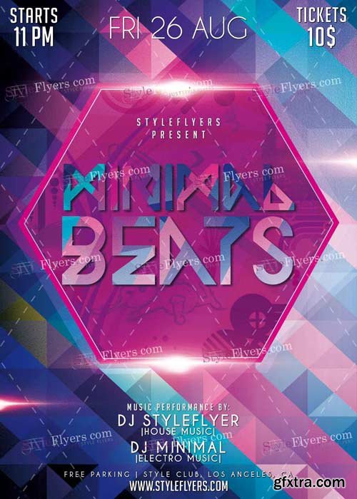 The Minimal Beat PSD Flyer Template