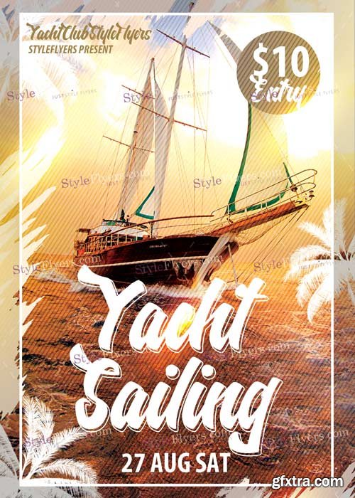 Yacht Sailing PSD Flyer Template