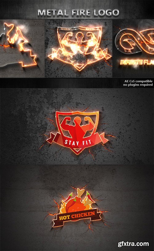 Videohive - Metal Fire Logo - 17324302