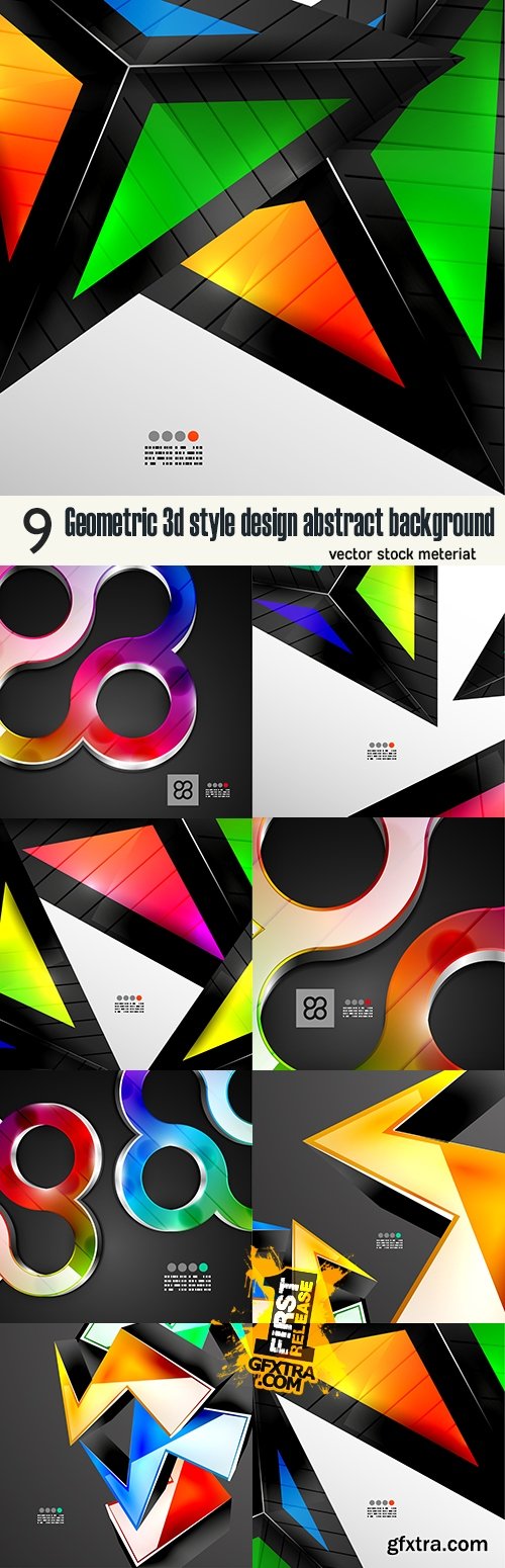 Geometric 3d style design abstract background