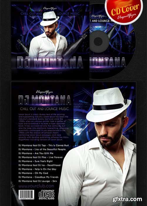 DJ Album CD Cover PSD Template