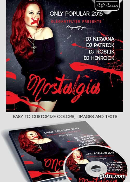 Nostalgia CD Cover PSD Template