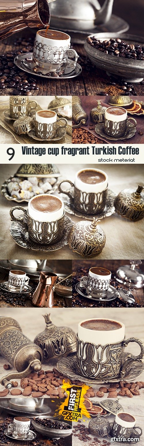 Vintage cup fragrant Turkish Coffee