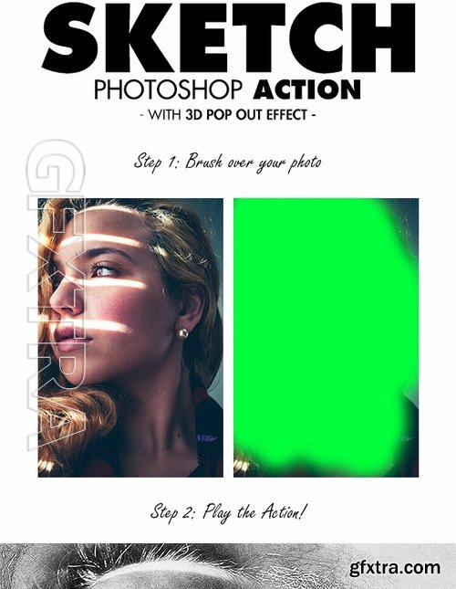 GraphicRiver - Sketch Photoshop Action (With 3D Pop Out Effect) 17361333