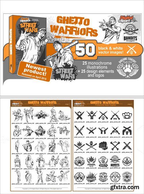 CM - Ghetto Warriors Vector Clipart 758293