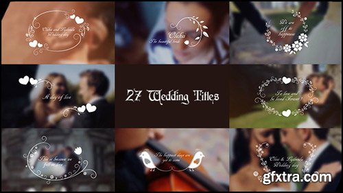 Videohive - Wedding Titles - 17267979