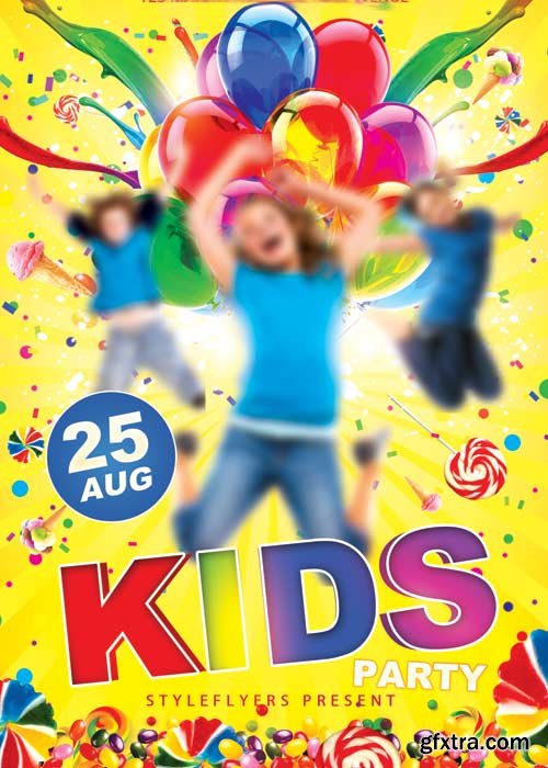 Kids Party V2 PSD Flyer Template