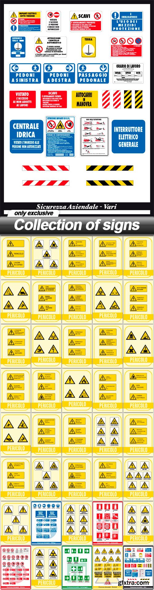 Collection of signs - 40 EPS