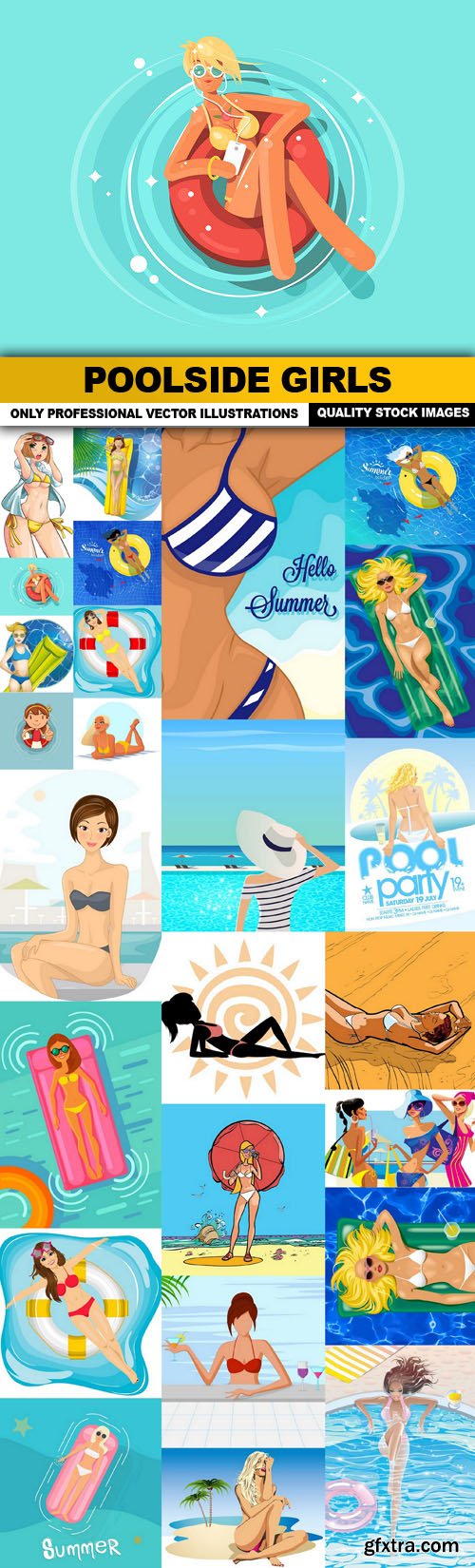 Poolside Girls - 25 Vector