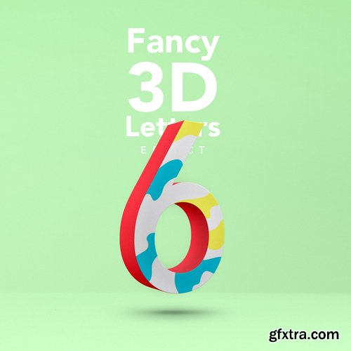 Fancy 3D Letter PSD Text Effect