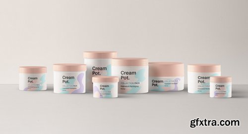 PSD Cream Pot Cosmetic Mockup Pack