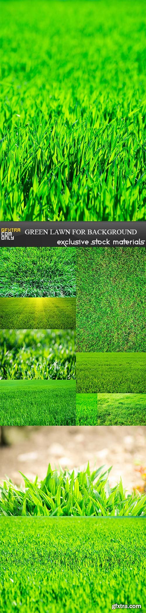 Green lawn for background, 10 x UHQ JPEG