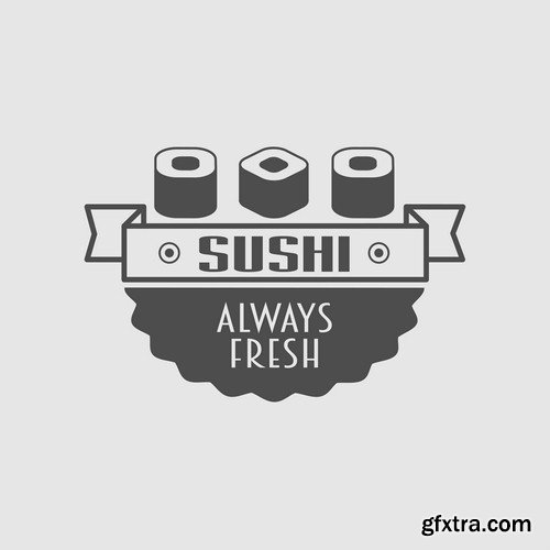 Sushi bar logo - 8 EPS