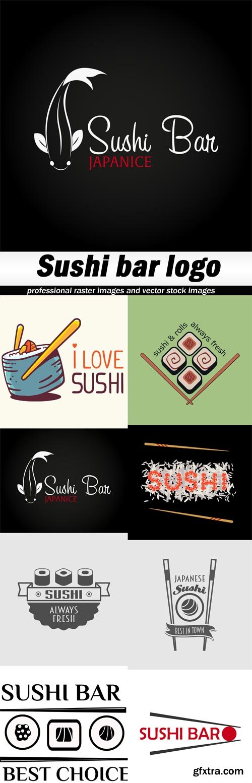 Sushi bar logo - 8 EPS