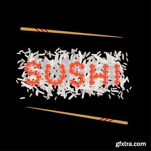 Sushi bar logo - 8 EPS