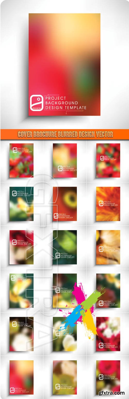 Cover brochure blurred design vector