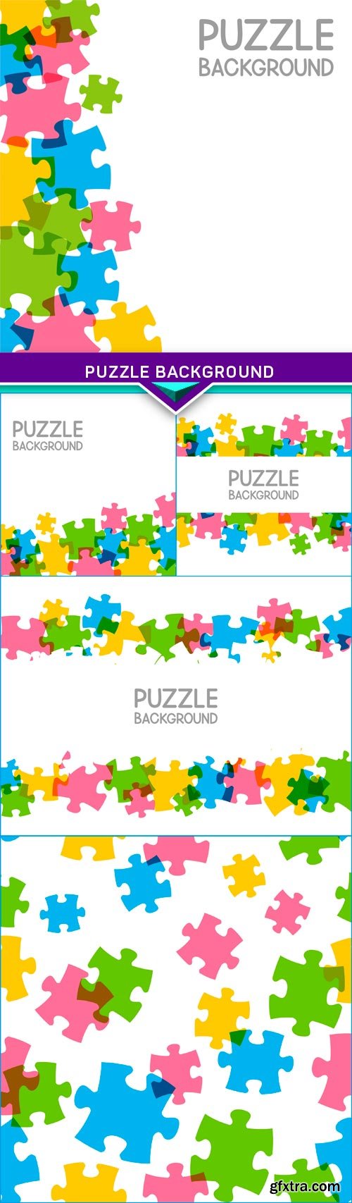 Puzzle background with place for Your text 5X EPS