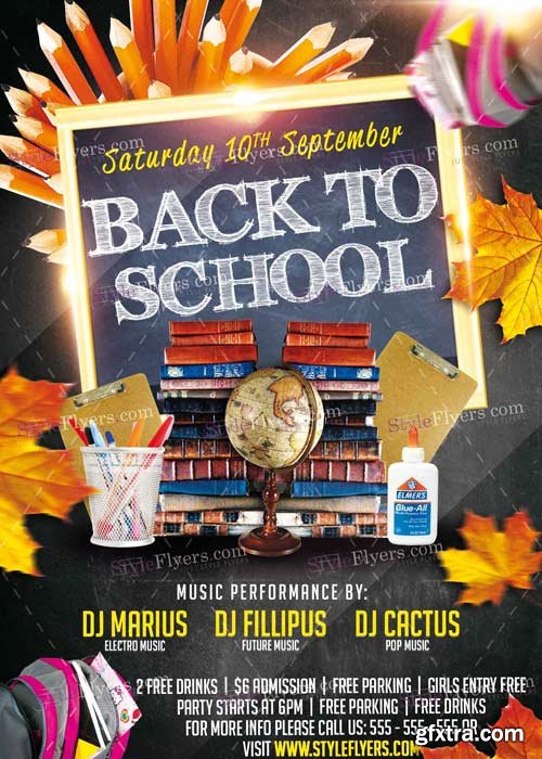 Back To School V11 PSD Flyer Template