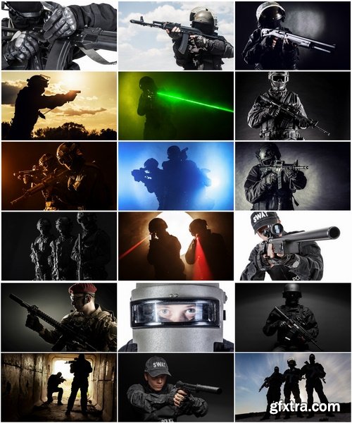 Collection Special Forces anti-terrorist squad soldier soldiers police weapons 25 HQ Jpeg