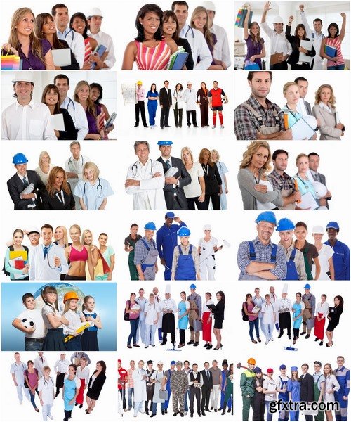 Collection of different professions builder doctor working businessman 25 HQ Jpeg