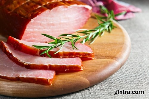 Collection of smoked smoked sturgeon bacon slicing meat 25 HQ Jpeg