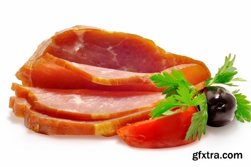 Collection of smoked smoked sturgeon bacon slicing meat 25 HQ Jpeg