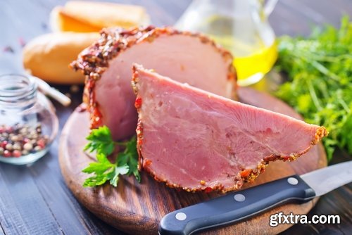 Collection of smoked smoked sturgeon bacon slicing meat 25 HQ Jpeg