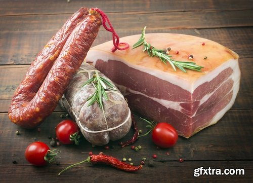 Collection of smoked smoked sturgeon bacon slicing meat 25 HQ Jpeg