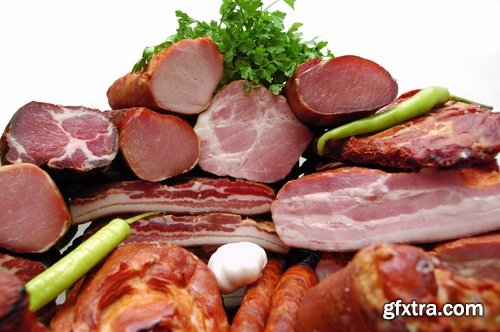 Collection of smoked smoked sturgeon bacon slicing meat 25 HQ Jpeg