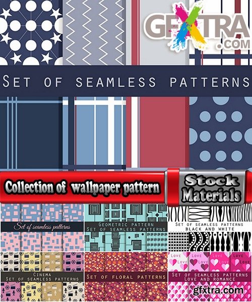 Collection of  wallpaper pattern background is 25 EPS