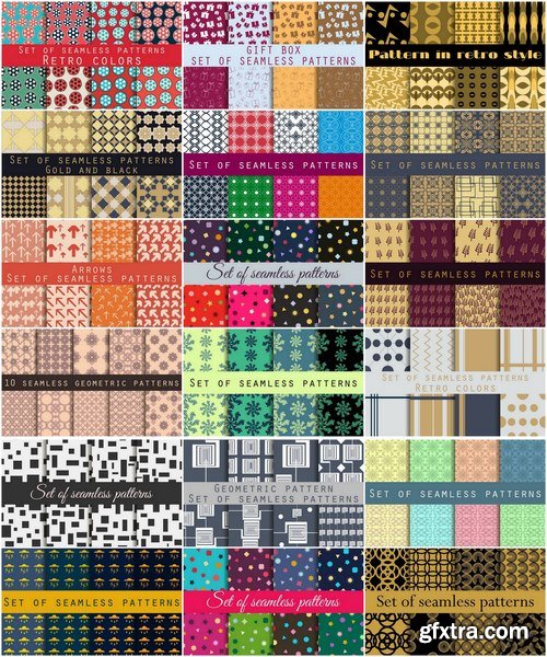 Collection of  wallpaper pattern background is 25 EPS