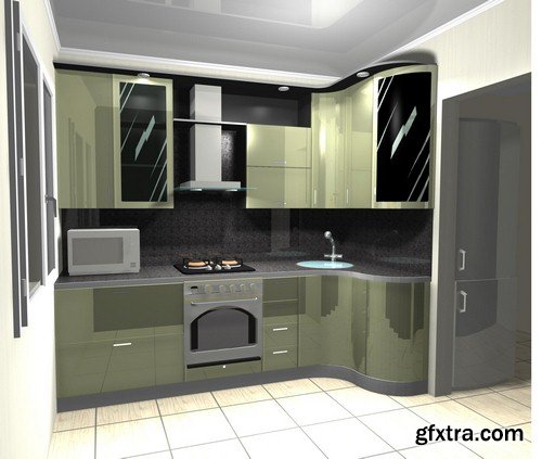 Kitchen design 3D - 7 UHQ JPEG