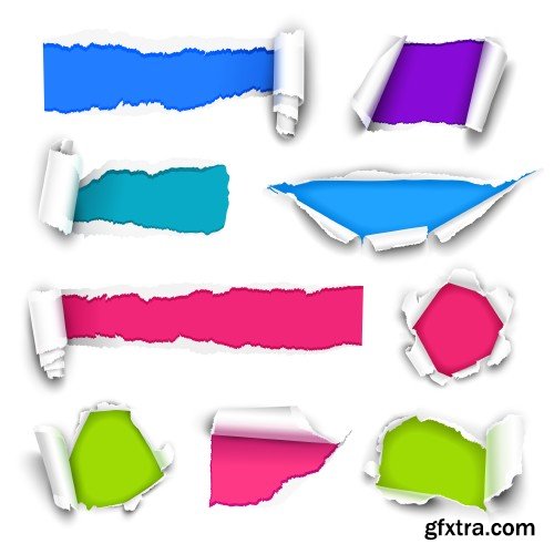 Torn paper vector