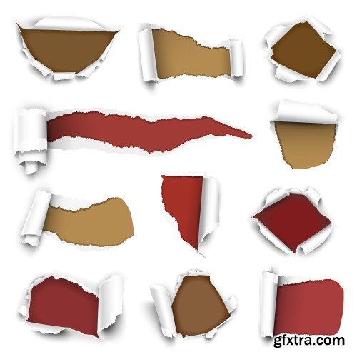 Torn paper vector