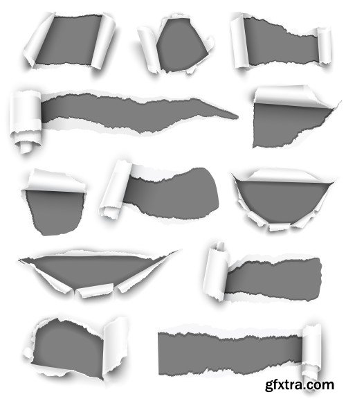 Torn paper vector