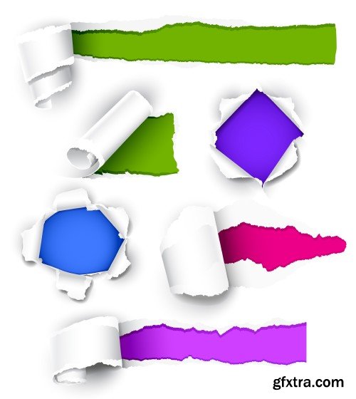 Torn paper vector