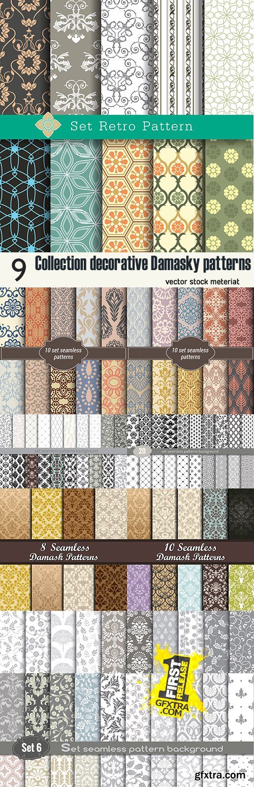 Collection decorative Damasky patterns