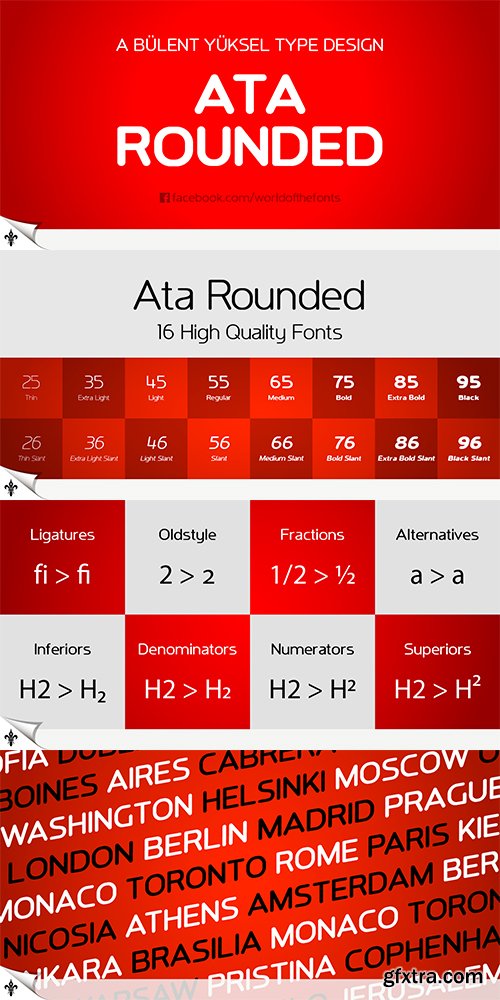 ATA ROUNDED Font Family 16 Fonts