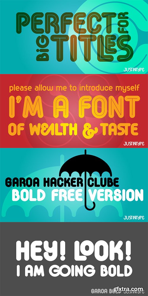 Garoa Font Family 4 Fonts