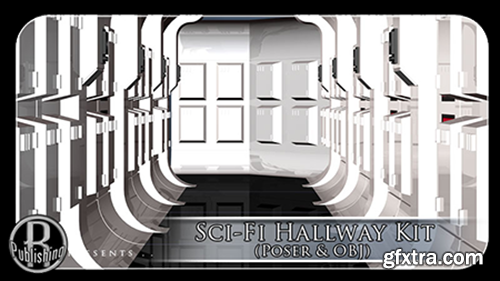 Sci-Fi Hallway Kit (Poser & OBJ) by RPublishing