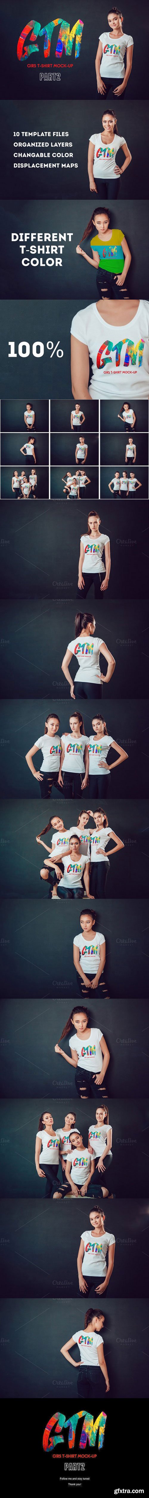 CM - Girls T-Shirt Mock-Up Vol 2 837994