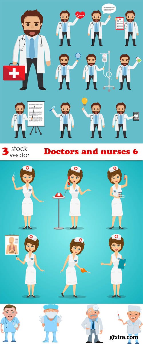 Vectors - Doctors and nurses 6