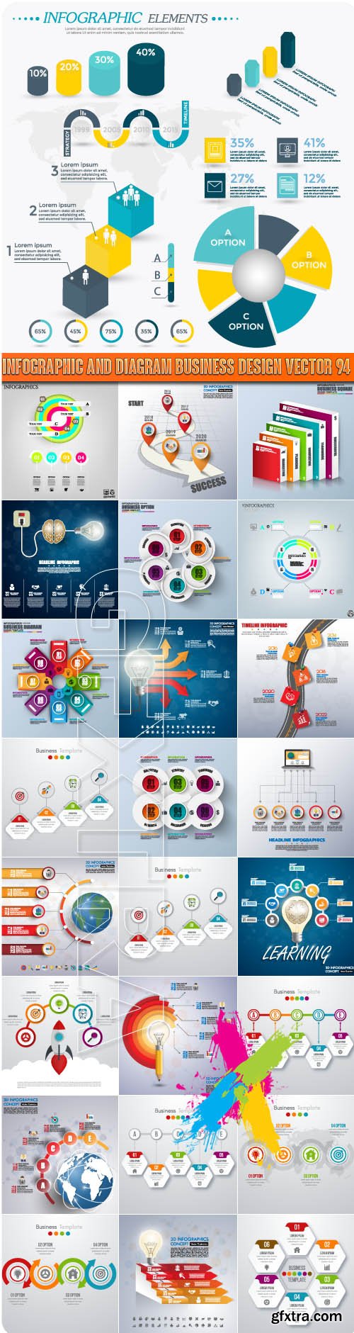 Infographic and diagram business design vector 94