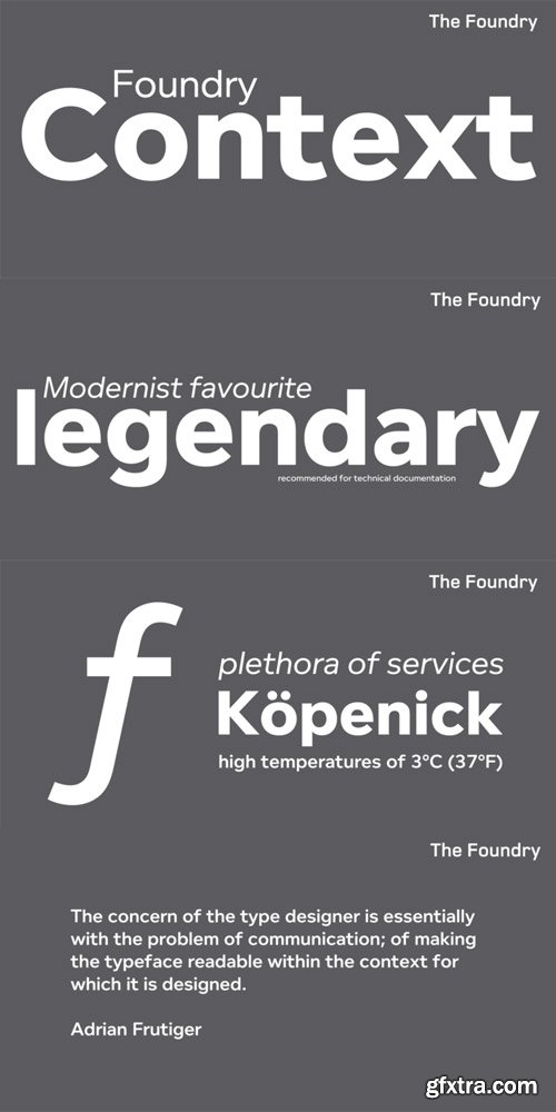 Foundry Context Font Family $439