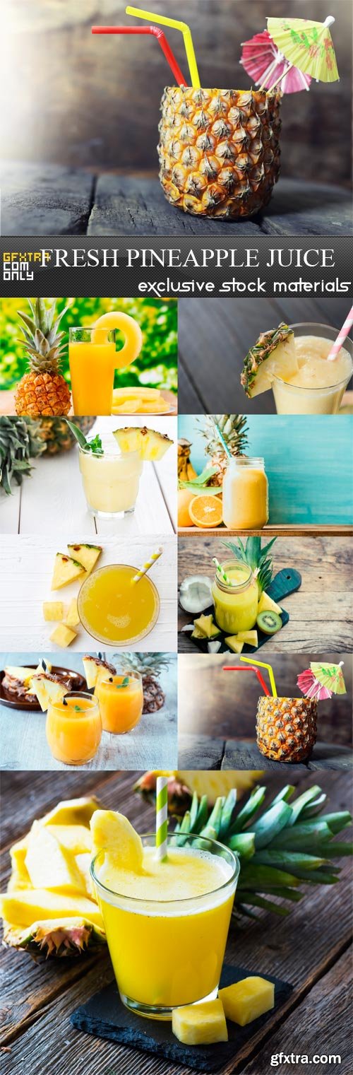 Fresh Pineapple Juice - 9 x JPEGs