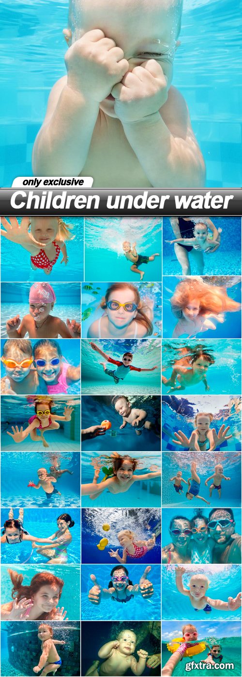 Children under water - 25 UHQ JPEG