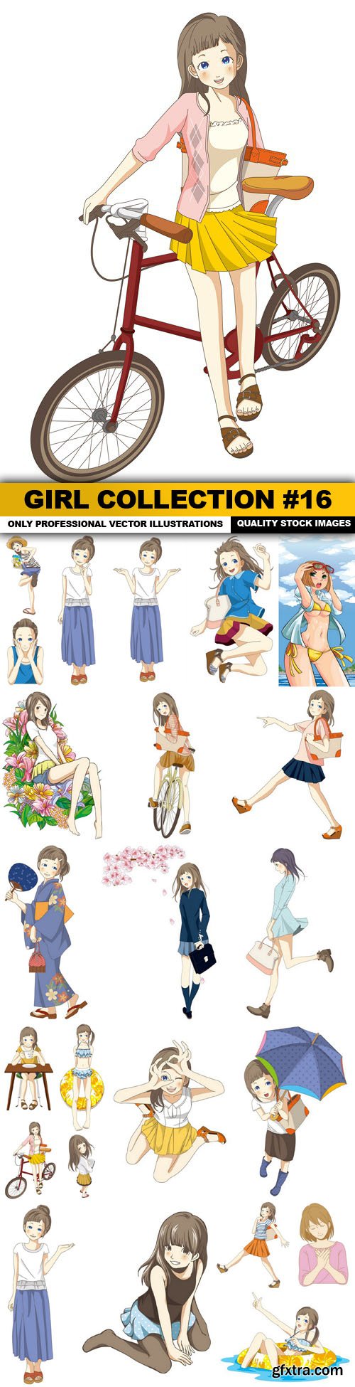 Girl Collection #16 - 24 Vector