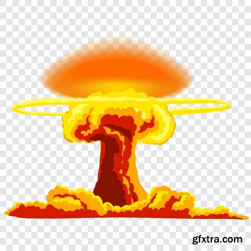 Collection of nuclear explosion radiation flash 25 EPS