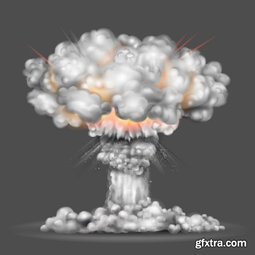 Collection of nuclear explosion radiation flash 25 EPS